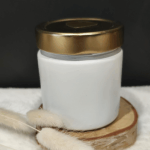 Bougie en cire de colza et fragrance de Grasse avec son couvercle